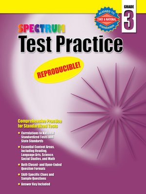 cover image of Spectrum Test Practice, Grade 3